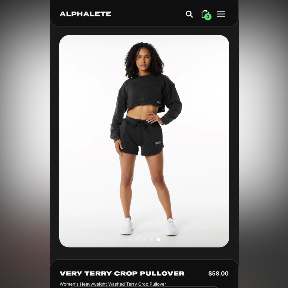 Alphalete Very Terry Crop Hoodie